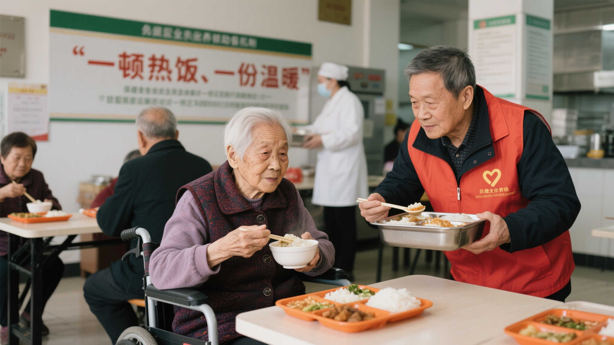 微餐桌暖夕阳,福彩公益金助力养老服务 微餐桌暖夕阳,福彩公益金助力养老服务