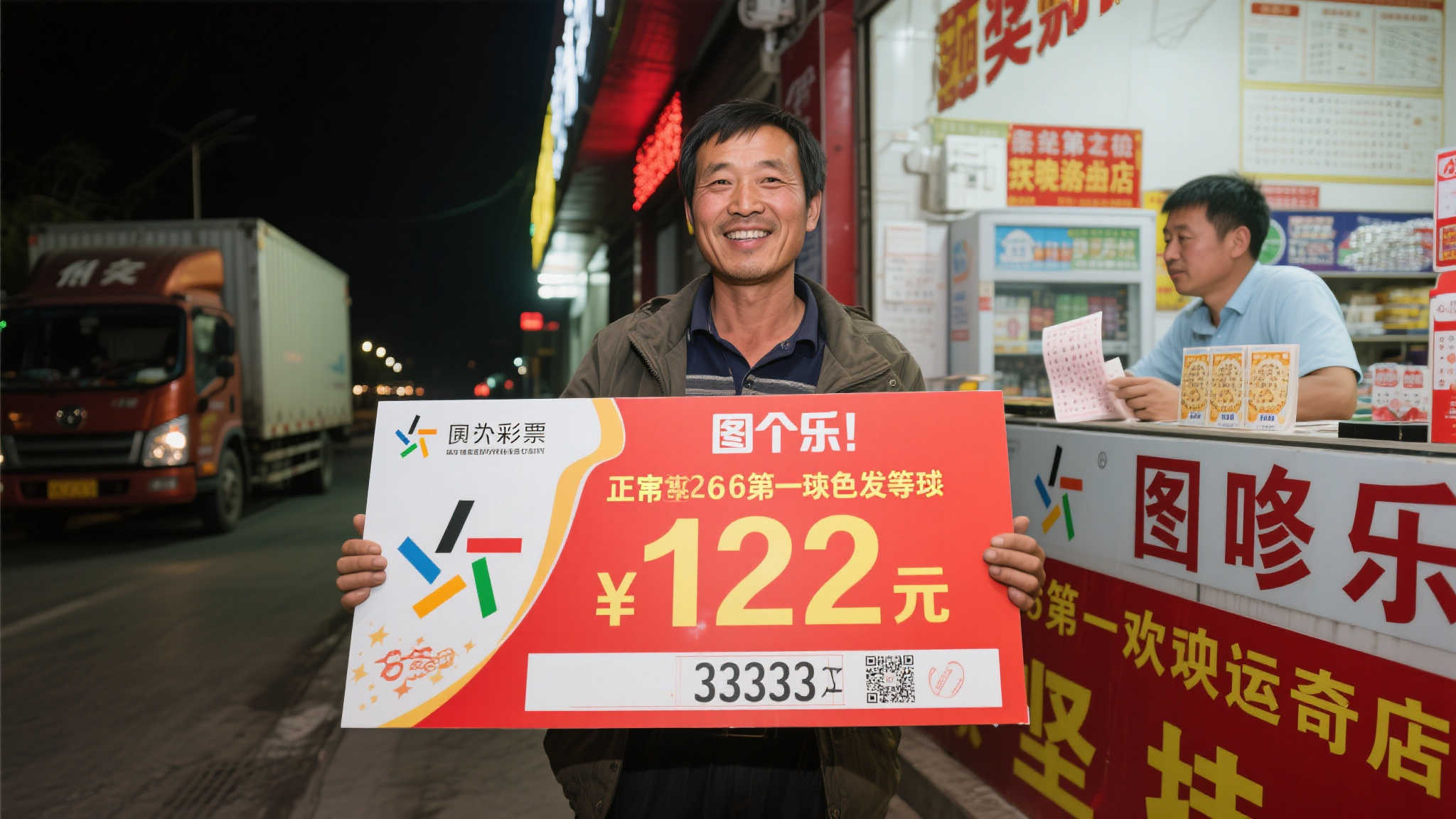 货车司机坚持守号6期终揽双色球922万 随车流动购彩