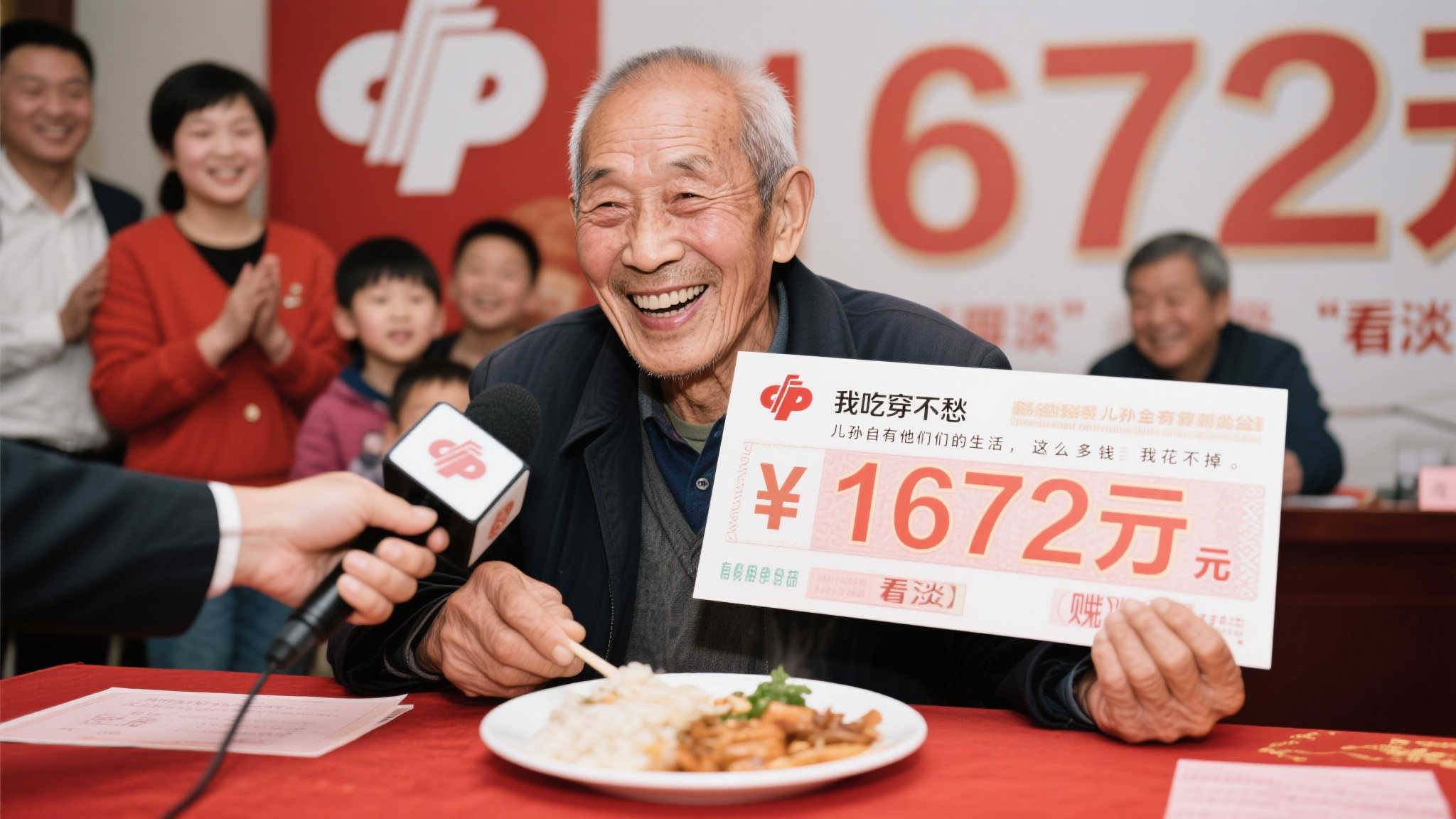 八旬老翁喜中大乐透1672万：坦言财富再多也无处花