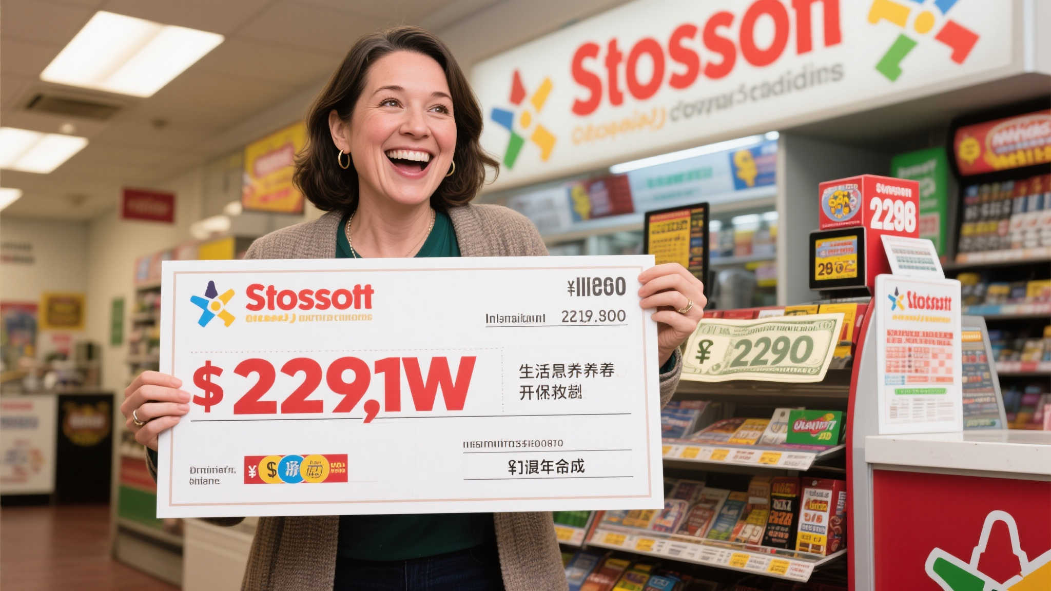 女子喜中2291万彩票大奖迅速兑现，计划用奖金提早退休